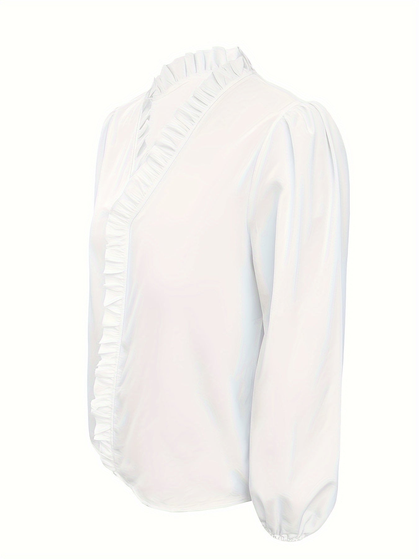 Infinity Beautiful Soft Ruffle V-Neck – Long Sleeve Shirt with Flowy Hemline Elegance - Infinity Beautiful Boutique