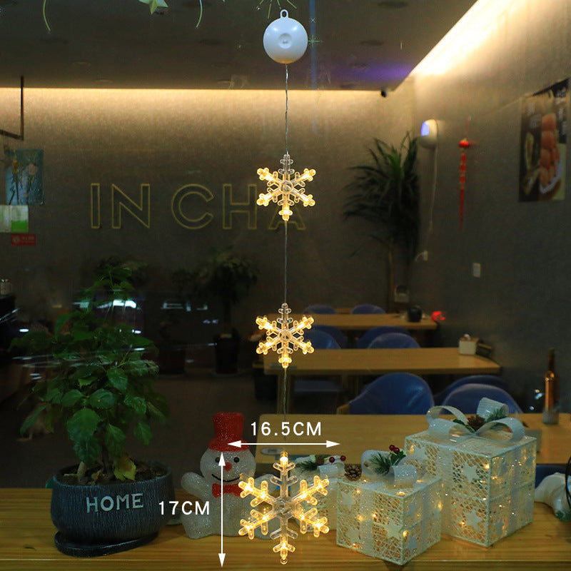 Christmas 3pcs LED Light Star Xmas Tree Hanging Sucker Lamp Window Ornaments Decoration For Home Xmas Navidad New Year Decor Christmas Decorations - Infinity Beautiful Boutique