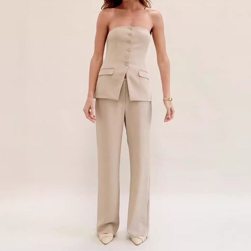 Elegant Tube Top & Pants Set - Infinity Beautiful Boutique