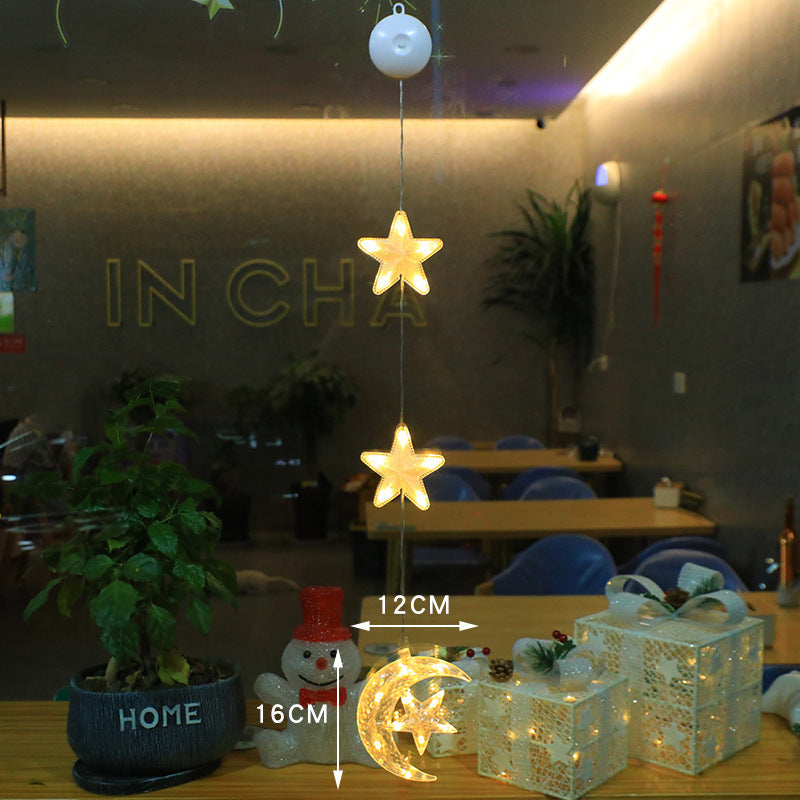 Christmas 3pcs LED Light Star Xmas Tree Hanging Sucker Lamp Window Ornaments Decoration For Home Xmas Navidad New Year Decor Christmas Decorations - Infinity Beautiful Boutique