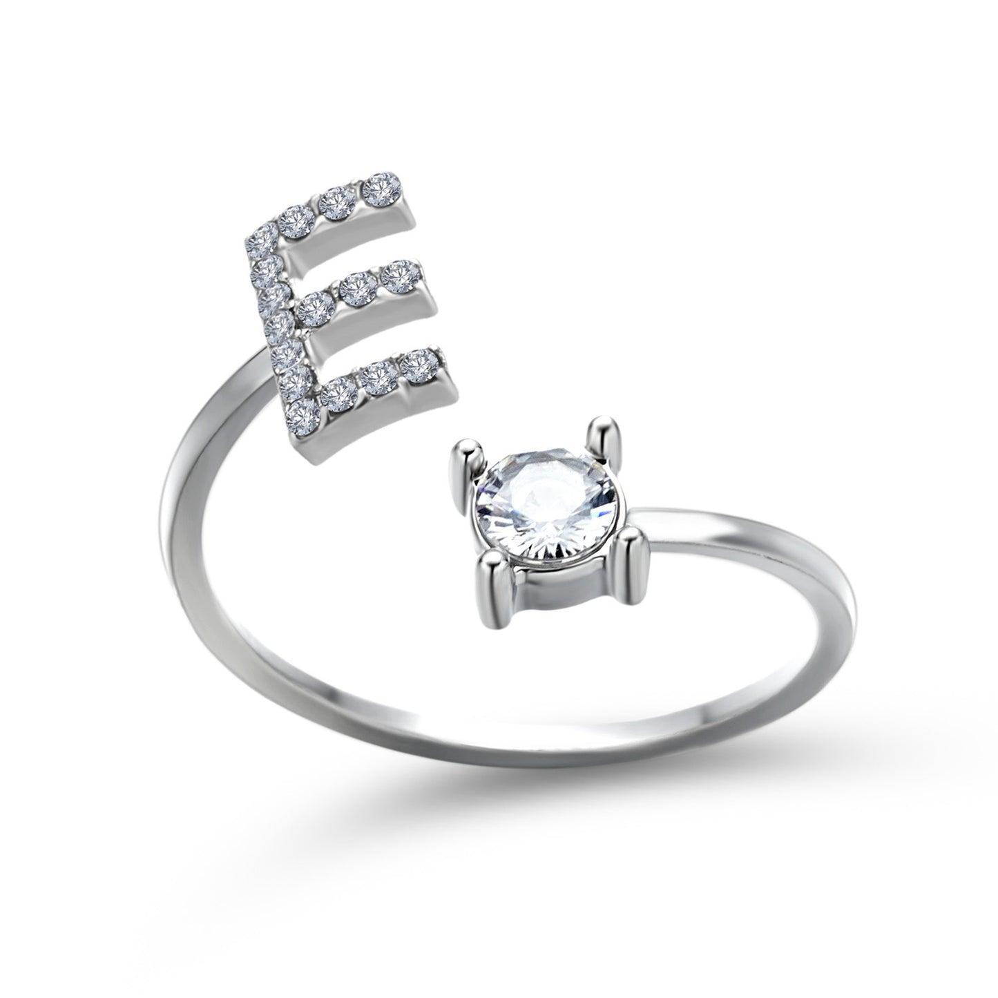 Infinity Beautiful Initial Letter Ring – Adjustable Elegant Jewelry with A–Z Personalization - Infinity Beautiful Boutique