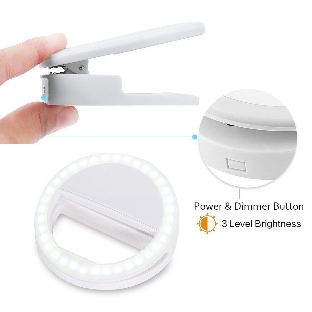 Portable Selfie Ring Clip On for Mobile Phone - Infinity Beautiful Boutique