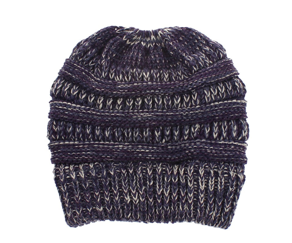 Infinity Beautiful Mixed Color Knitted Ponytail Hat - Infinity Beautiful Boutique