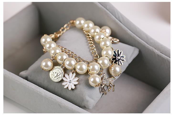 Pearl & Flower Style Bracelet - Infinity Beautiful Boutique
