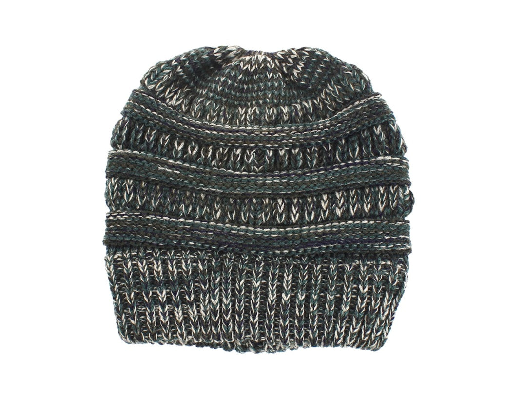 Infinity Beautiful Mixed Color Knitted Ponytail Hat - Infinity Beautiful Boutique