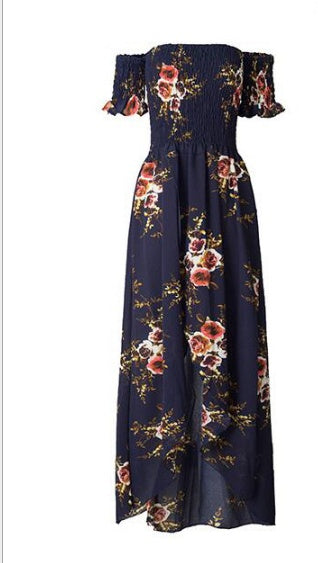 Infinity Beautiful Boho Maxi Dress – Off-Shoulder Summer Beach Style - Infinity Beautiful Boutique