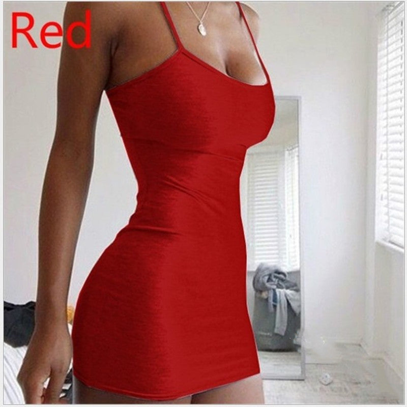 Infinity Beautiful Pure Color Simple Hanging Neck Tight-fitting Hip Skirt - Infinity Beautiful Boutique