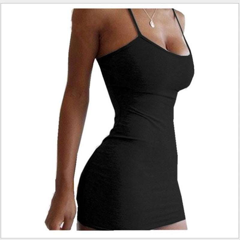 Infinity Beautiful Pure Color Simple Hanging Neck Tight-fitting Hip Skirt - Infinity Beautiful Boutique