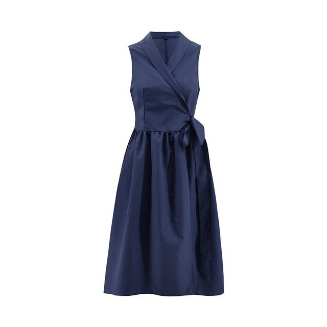 Infinity Beautiful Midi Belted Dress – Casual Sleeveless Style for Women