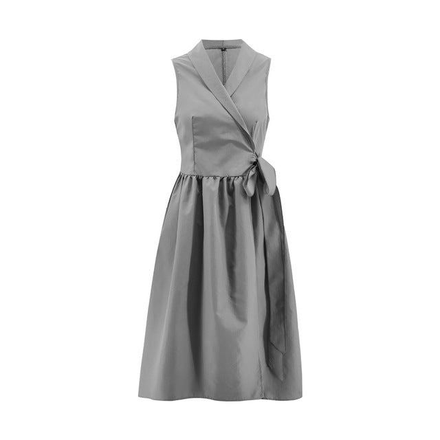 Infinity Beautiful Midi Belted Dress – Casual Sleeveless Style for Women