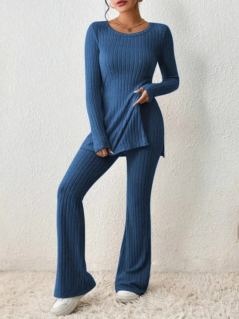 Infinity Beautiful Elegant Slim Fit Set – Solid Color Casual Outfit for Women - Infinity Beautiful Boutique