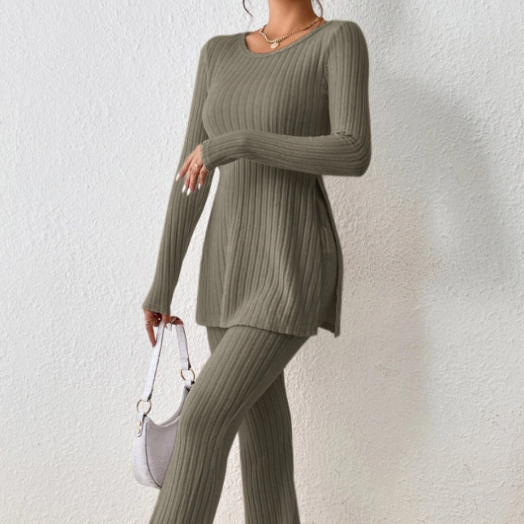 Infinity Beautiful Elegant Slim Fit Set – Solid Color Casual Outfit for Women - Infinity Beautiful Boutique