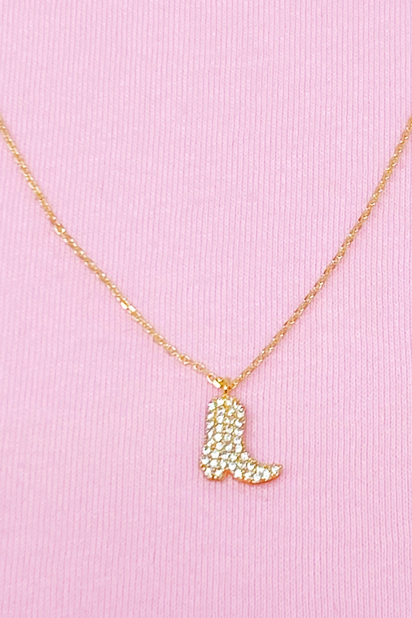 Infinity Beautiful Western Boot Pendant Necklace