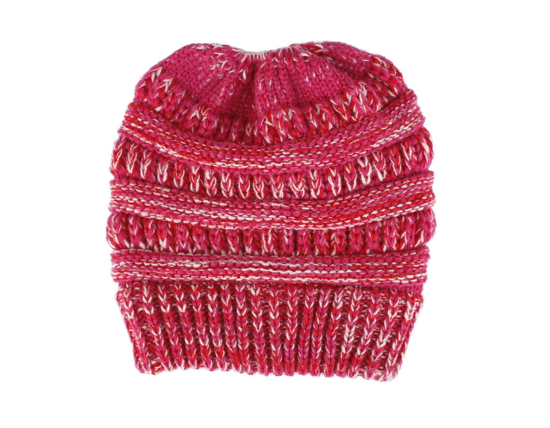 Infinity Beautiful Mixed Color Knitted Ponytail Hat - Infinity Beautiful Boutique
