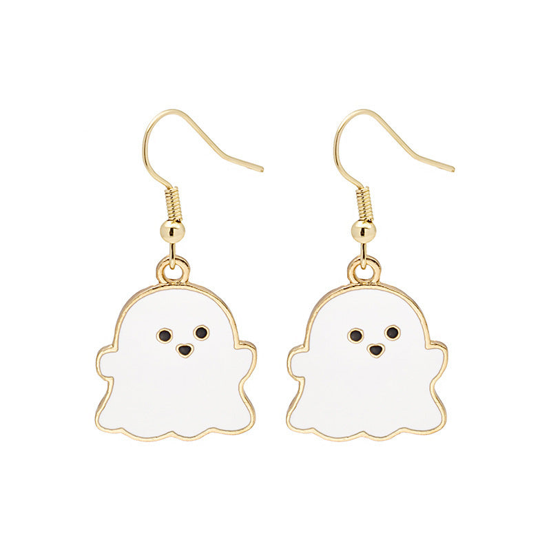 Halloween Earrings Cute Pumpkin Spooky Oil Drip Alloy Earrings Jewelry - Infinity Beautiful Boutique