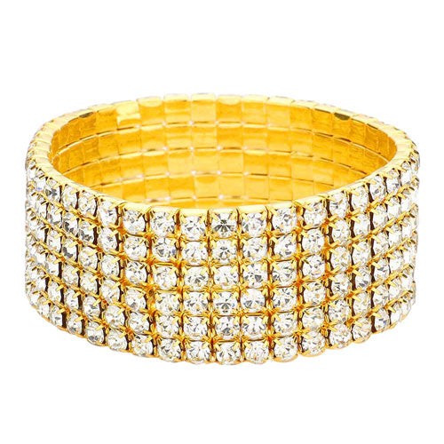 Infinity Beautiful Elegant 6-Row Stretch Bracelet