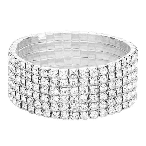 Infinity Beautiful Elegant 6-Row Stretch Bracelet