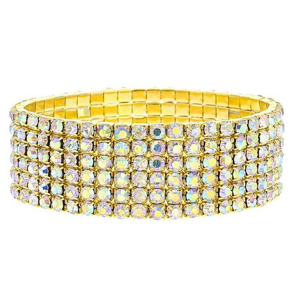 Infinity Beautiful Elegant 6-Row Stretch Bracelet