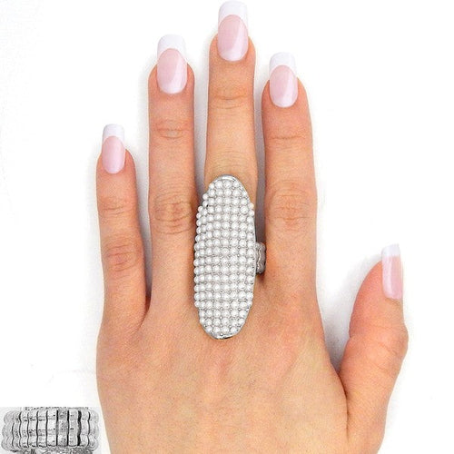 Infinity Beautiful Rhinestone Pave Oval Ring
