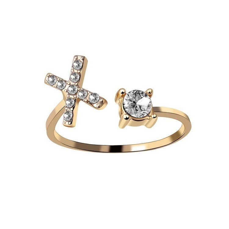 Infinity Beautiful Initial Letter Ring – Adjustable Elegant Jewelry with A–Z Personalization - Infinity Beautiful Boutique
