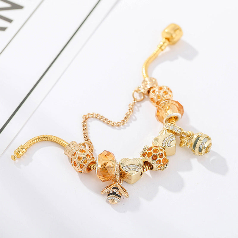 Infinity Beautiful Gold Bee Bracelet – European & American DIY Fashion Jewelry for Women - Infinity Beautiful Boutique