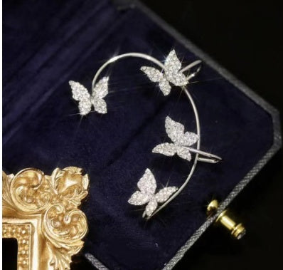 Fashion Earring Butterfly Ear Clip And Ear Hook Jewelry - Infinity Beautiful Boutique