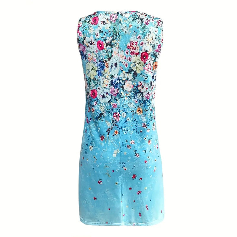 Infinity Beautiful Boho Bloom Tank Dress – Sleeveless Floral Sundress with Relaxed Summer Fit