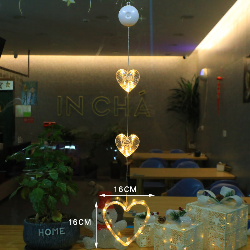 Christmas 3pcs LED Light Star Xmas Tree Hanging Sucker Lamp Window Ornaments Decoration For Home Xmas Navidad New Year Decor Christmas Decorations - Infinity Beautiful Boutique
