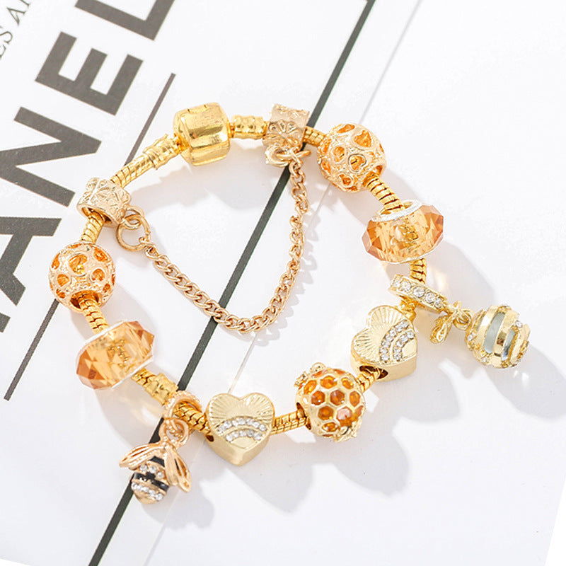 Infinity Beautiful Gold Bee Bracelet – European & American DIY Fashion Jewelry for Women - Infinity Beautiful Boutique