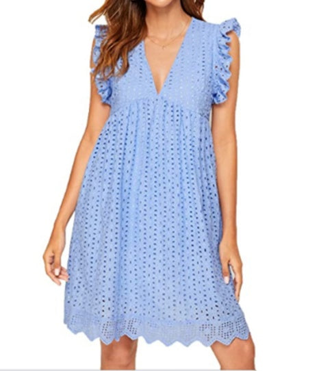 Infinity Beautiful Lace Pocket Dress – Sleeveless V-Neck Summer Style - Infinity Beautiful Boutique