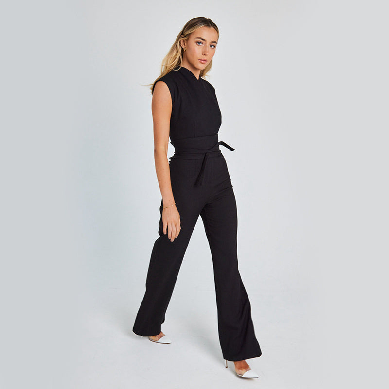 Infinity Beautiful Elegant Sleeveless Jumpsuit – V-Neck, Wide-Leg Summer Style S, M, L, XL, XXL, 3XL, 4XL, 5XL - Infinity Beautiful Boutique