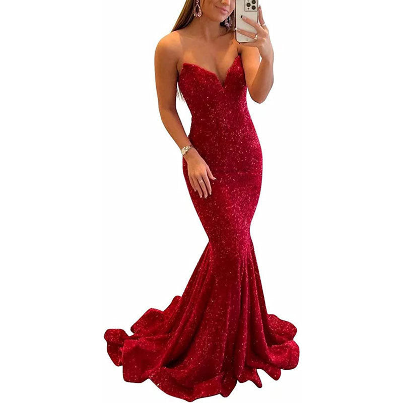 Infinity Beautiful Sequin Evening Gown – Formal Long Prom & Party Dress for Women