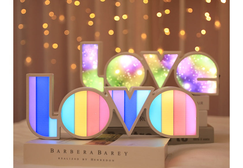 Valentines Day Decor LED LOVE Light Valentines Day Gift For Girlfriend Bithday Wedding Party Decoration Romantic Wedding Decor - Infinity Beautiful Boutique