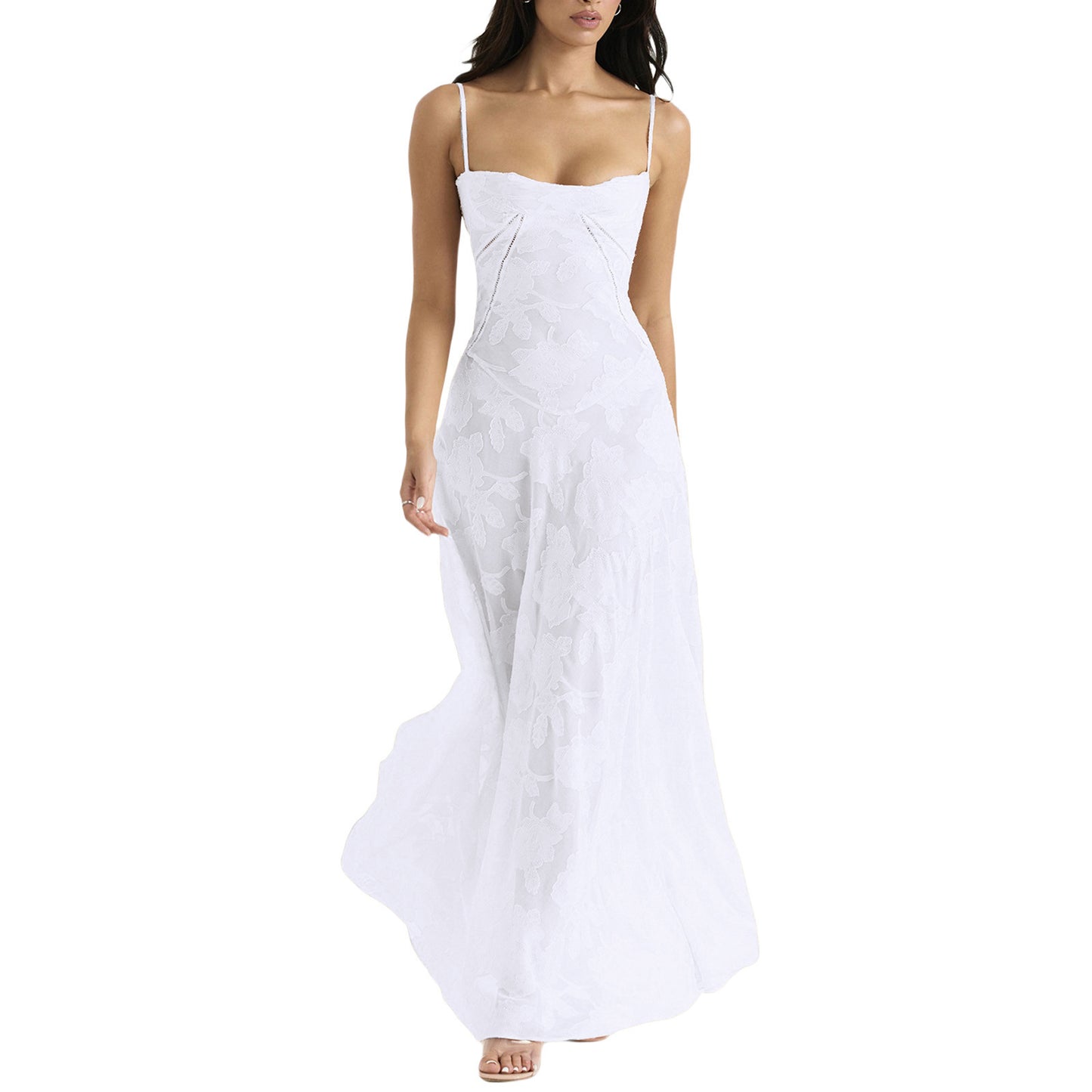 Infinity Beautiful Lace Suspender Dress – Elegant Strapless Summer Evening Style - Infinity Beautiful Boutique