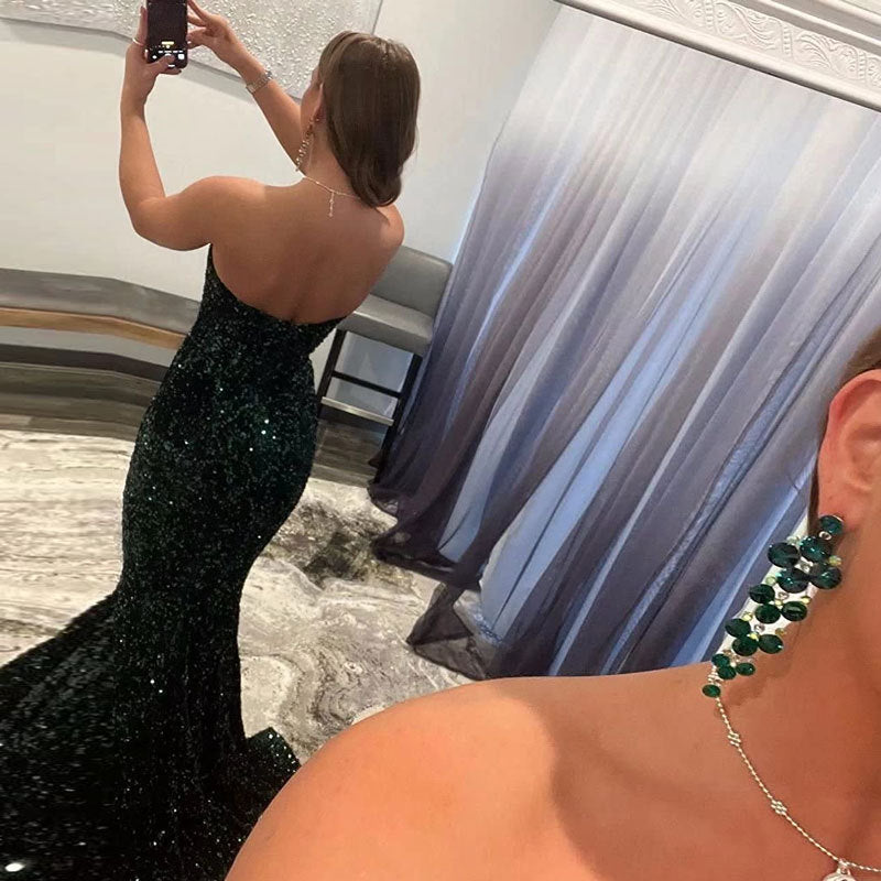 Infinity Beautiful Sequin Evening Gown – Formal Long Prom & Party Dress for Women