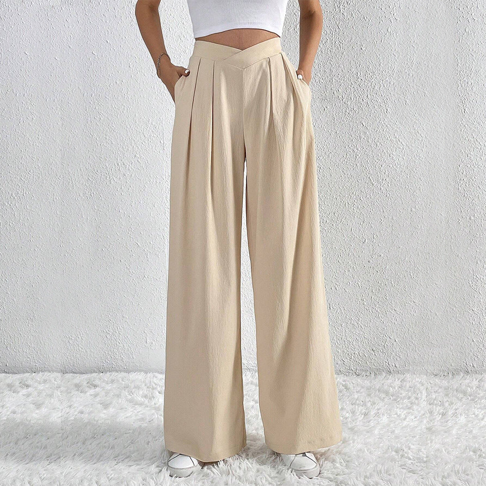 Infinity Beautiful Summer Flow Pants – Solid Pleated Wide-Leg Style for Effortless Comfort & Versatile Wear