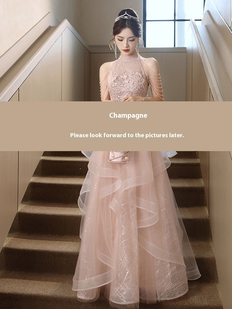 Infinity Beautiful Pink Evening Gown – Elegant Women's Formal Morning Dress