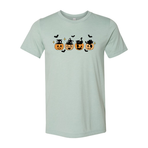 Black Cat Pumpkin Halloween Spooky Shirt - Infinity Beautiful Boutique