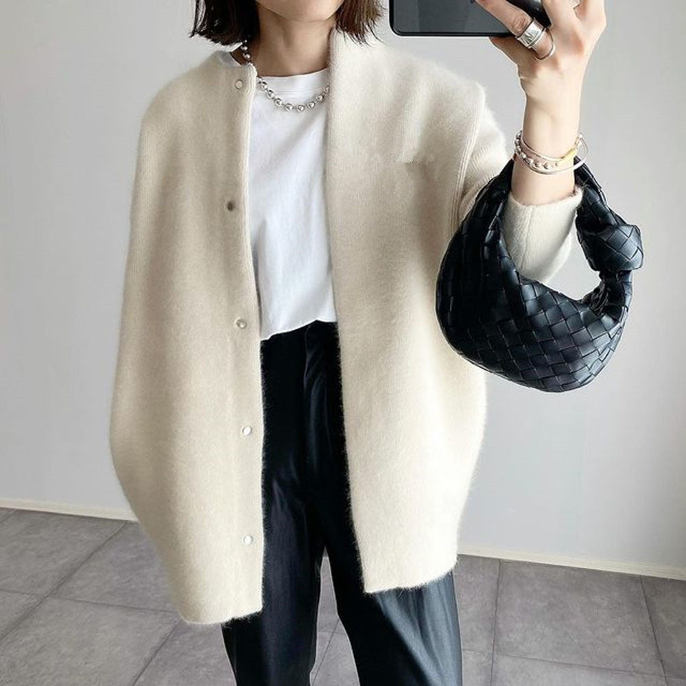 Solid Color Button-Up Knit Cardigan – Cozy Autumn & Winter Style - Infinity Beautiful Boutique