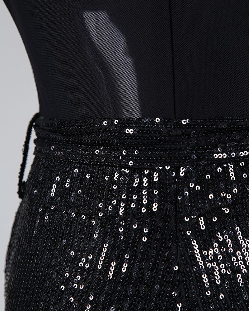 Infinity Beautiful Deep V Sequin Jumpsuit – Glam Party One-Piece for Women - Infinity Beautiful Boutique