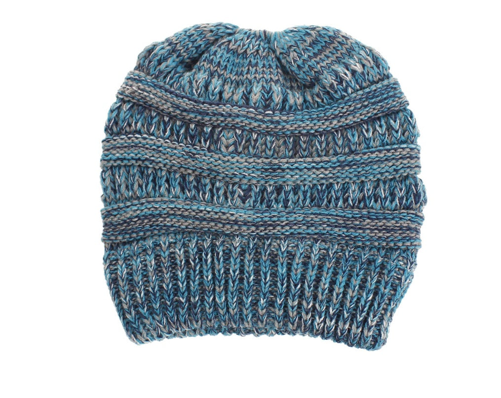 Infinity Beautiful Mixed Color Knitted Ponytail Hat - Infinity Beautiful Boutique