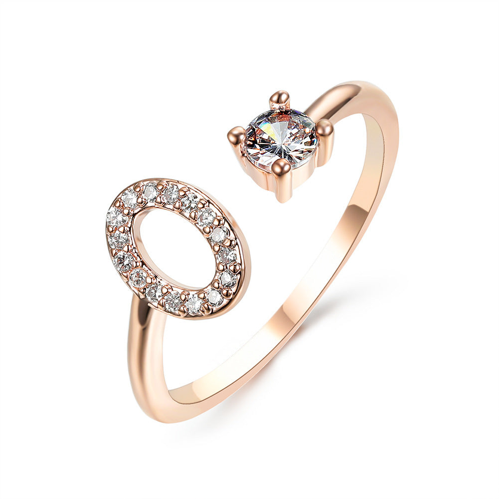 Infinity Beautiful Initial Letter Ring – Adjustable Elegant Jewelry with A–Z Personalization - Infinity Beautiful Boutique