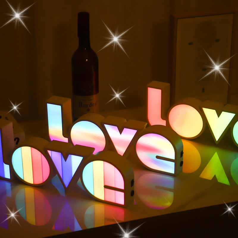 Valentines Day Decor LED LOVE Light Valentines Day Gift For Girlfriend Bithday Wedding Party Decoration Romantic Wedding Decor - Infinity Beautiful Boutique