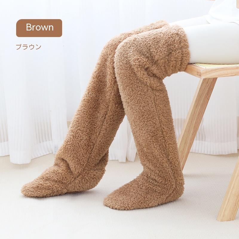 Infinity Beautiful Over-the-Knee Fuzzy Socks – Winter Warm Sleep & Lounge Stockings - Infinity Beautiful Boutique