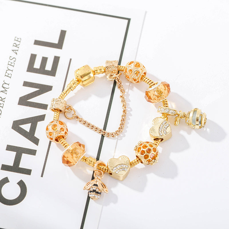 Infinity Beautiful Gold Bee Bracelet – European & American DIY Fashion Jewelry for Women - Infinity Beautiful Boutique