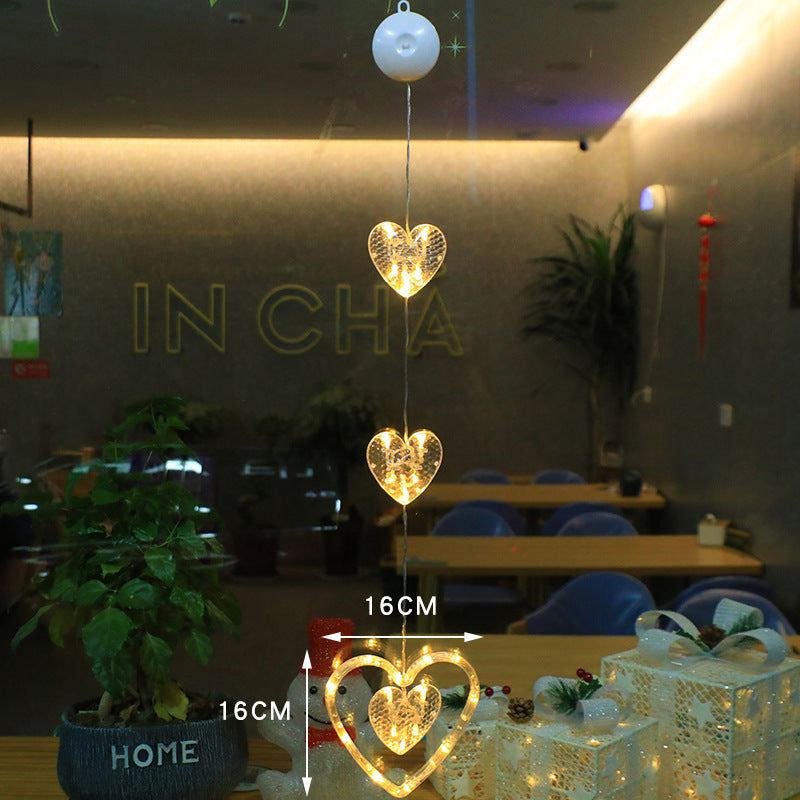 Christmas 3pcs LED Light Star Xmas Tree Hanging Sucker Lamp Window Ornaments Decoration For Home Xmas Navidad New Year Decor Christmas Decorations - Infinity Beautiful Boutique