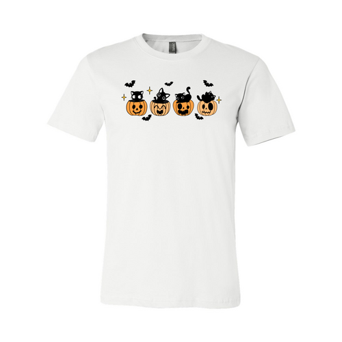 Black Cat Pumpkin Halloween Spooky Shirt - Infinity Beautiful Boutique