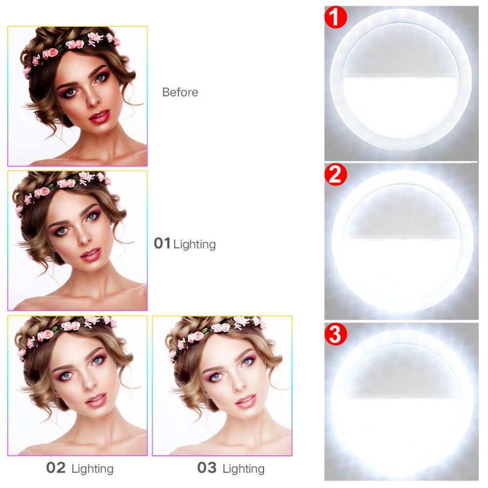 Portable Selfie Ring Clip On for Mobile Phone - Infinity Beautiful Boutique