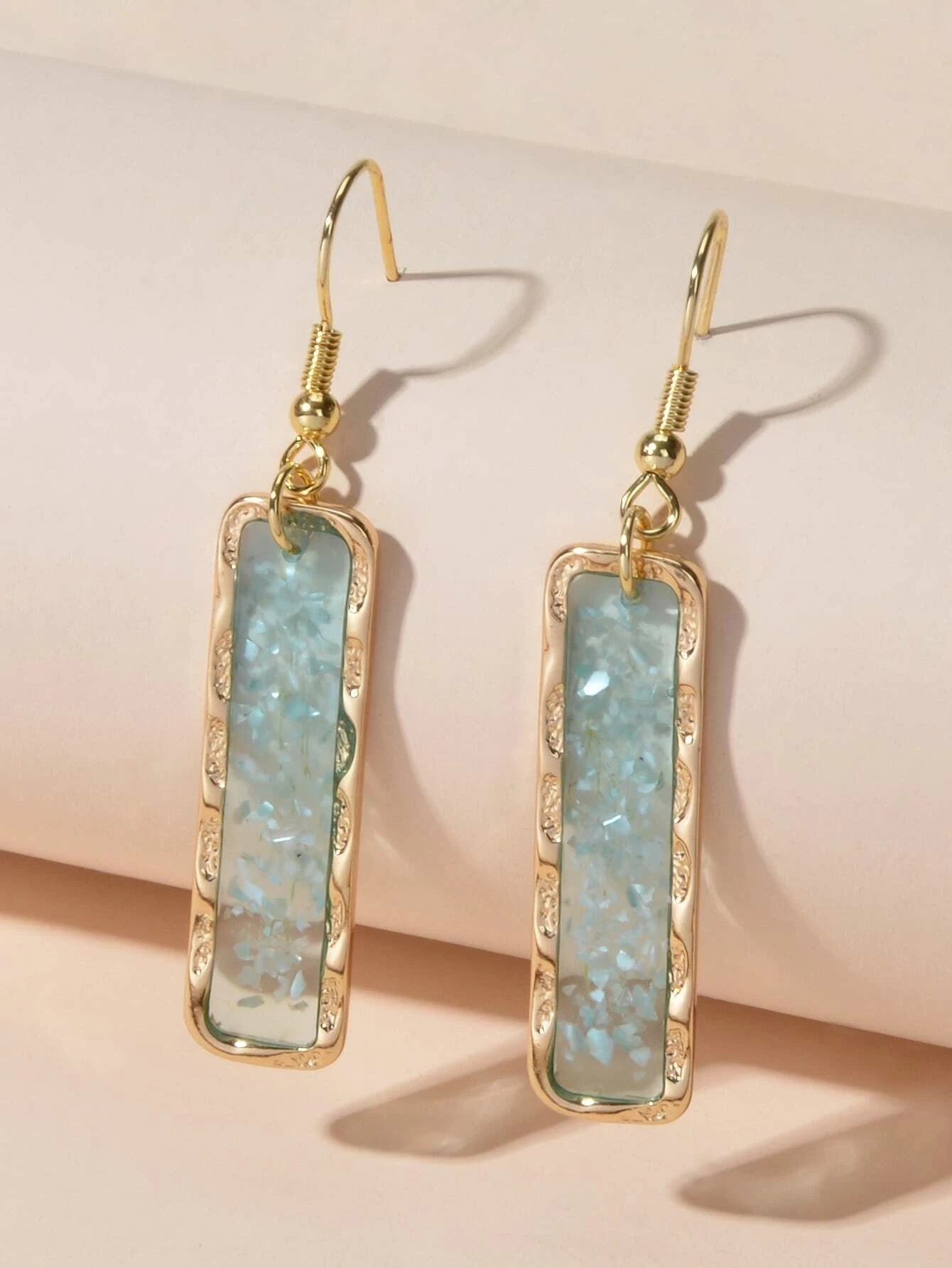 Fashion Jewellery Pink Acrylic Square Drop Earrings Wholesale Price