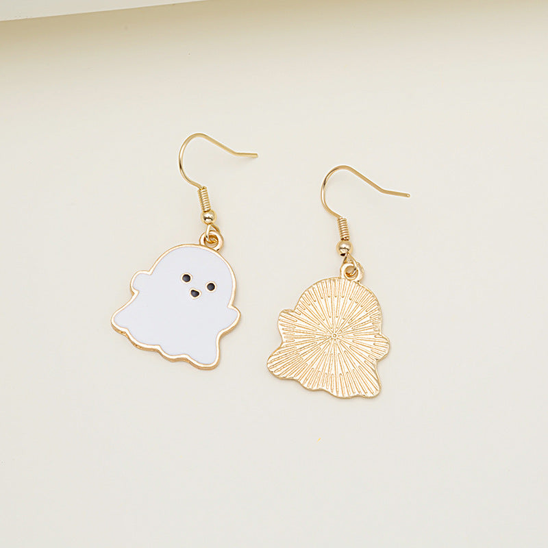 Halloween Earrings Cute Pumpkin Spooky Oil Drip Alloy Earrings Jewelry - Infinity Beautiful Boutique